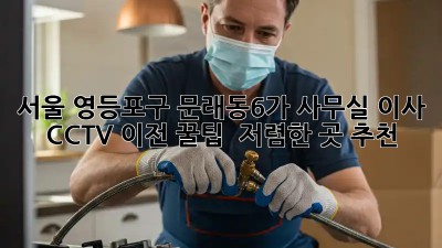 서울 영등포구 문래동6가 사무실 이사 CCTV 이전 꿀팁!  저렴한 곳 추천!