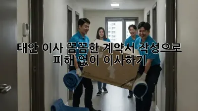 태안 이사, 꼼꼼한 계약서 작성으로 피해 없이 이사하기